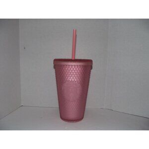 Starbucks Pink Studded Tumbler With Straw 16 Oz Cold Cup
